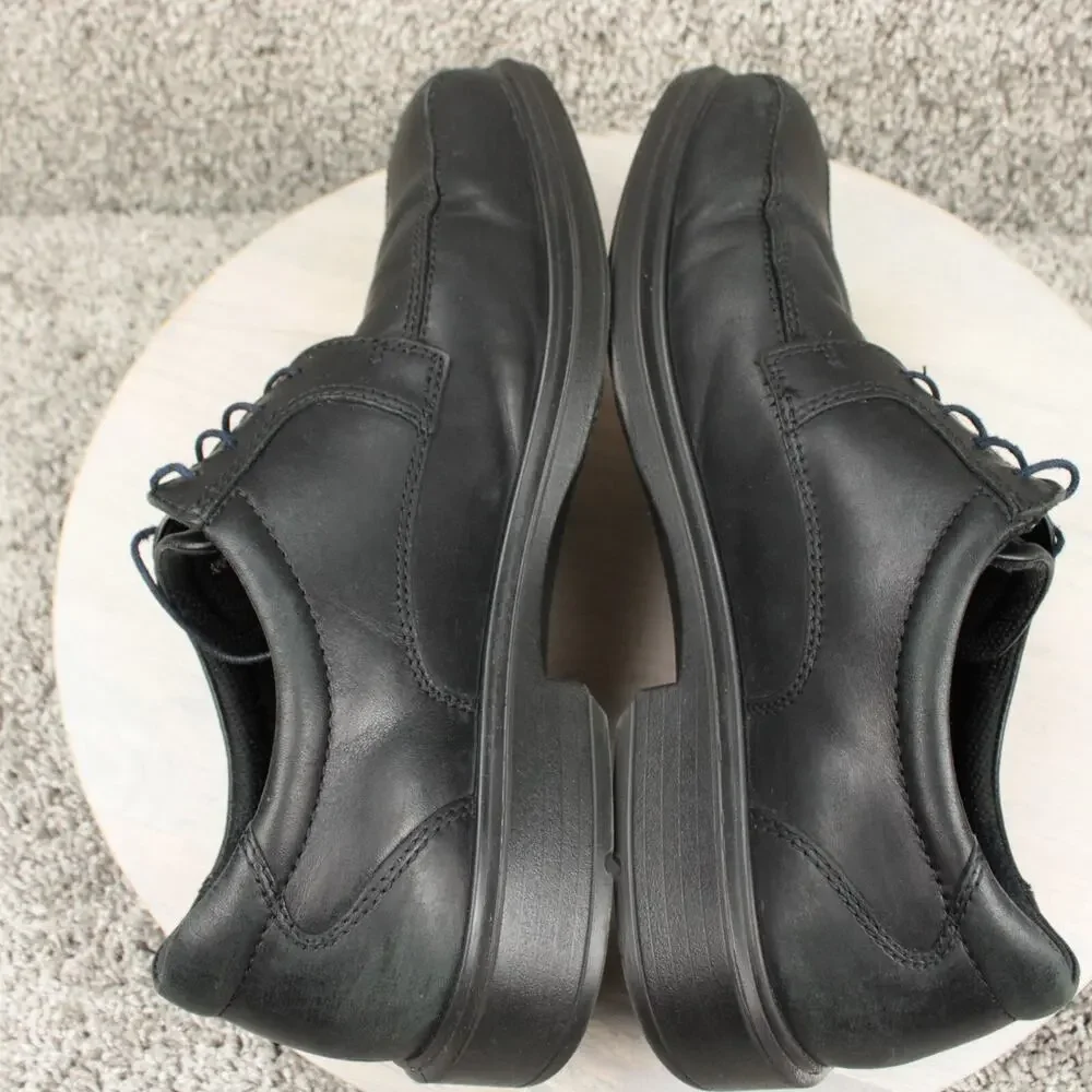 ECCO Black Leather Oxford Shoes Mens 11 Comfort Dress Lace Up